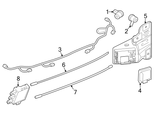2024 Lincoln Navigator Parking Distance Aid Sensor Wire Diagram for NL7Z-15K868-DB