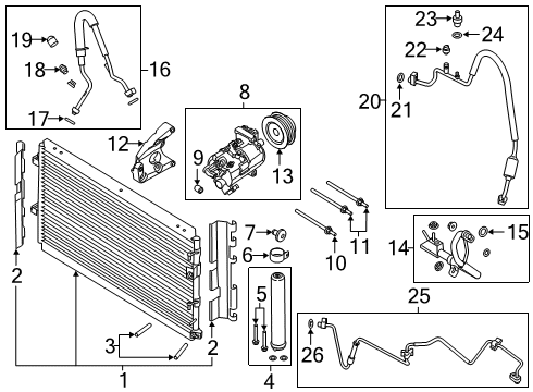 2021 Ford Mustang Tube Assembly Diagram for JR3Z-19A834-E