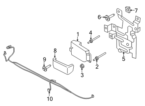 2022 Ford F-350 Super Duty Bumper Grille Diagram for HC3Z-17E811-B