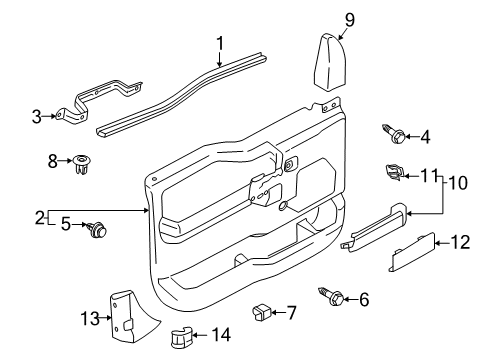 2020 Ford F-250 Super Duty Cover Diagram for HC3Z-25237W24-AC