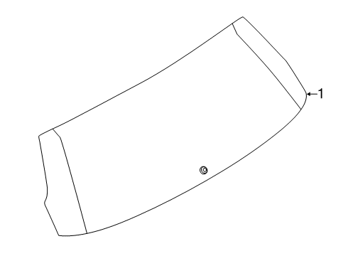 2023 Ford Explorer Back Glass Window Diagram for LB5Z-7842006-B