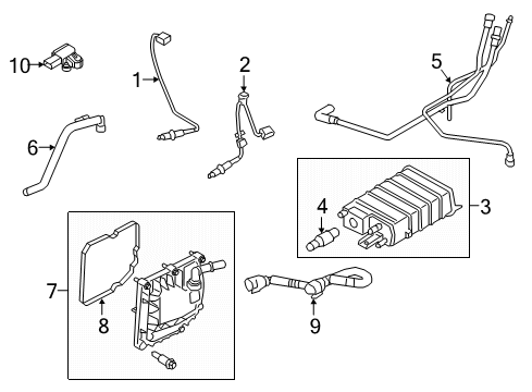 2020 Ford Ranger Exhaust Gas Oxygen Sensor Diagram for KB3Z-9G444-C