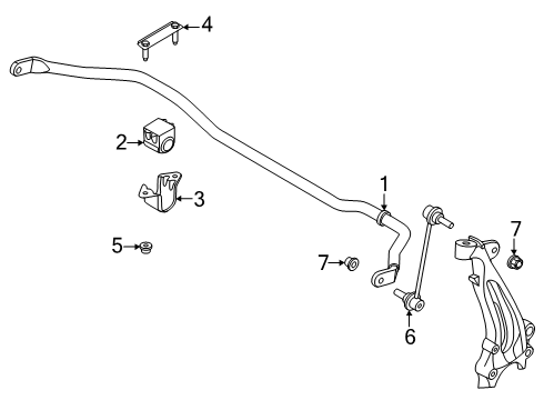2025 Ford Expedition Stabilizer Bar & Components - Front Diagram 2