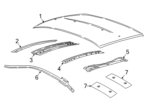 2020 Lincoln Continental Roof Panel Assembly Diagram for GD9Z-5450202-B