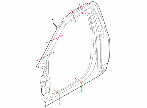 2023 Ford F-250 Super Duty Door Frame Diagram for PC3Z-10211A10-A