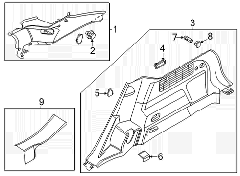 2023 Ford Mustang Mach-E LAMP ASY - LUGGAGE COMPARTMENT Diagram for LJ8Z-13776-CB