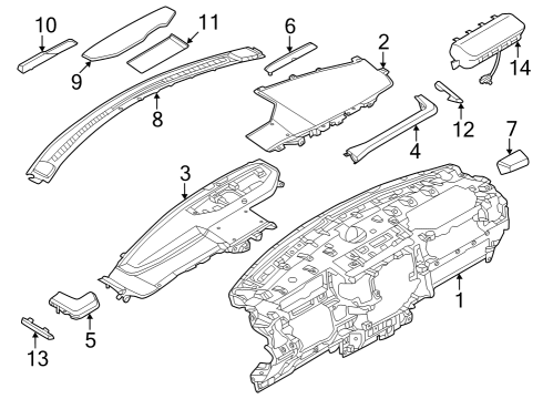 2022 Ford Expedition Speaker Grille Diagram for NL1Z-18978-AK