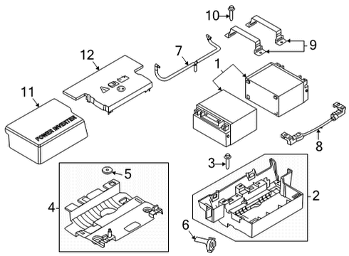 2021 Ford F-150 Battery To Battery Cable Assembly Diagram for ML3Z-14300-DB