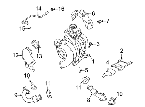 2020 Ford F-350 Super Duty Exhaust Pipe Diagram for LC3Z-9G437-C