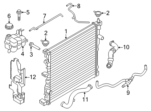 2020 Ford Explorer Radiator & Components Diagram 4