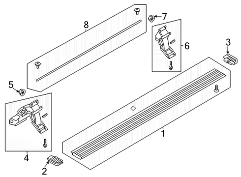 2020 Ford F-350 Super Duty Bracket Diagram for HC3Z-16A507-E