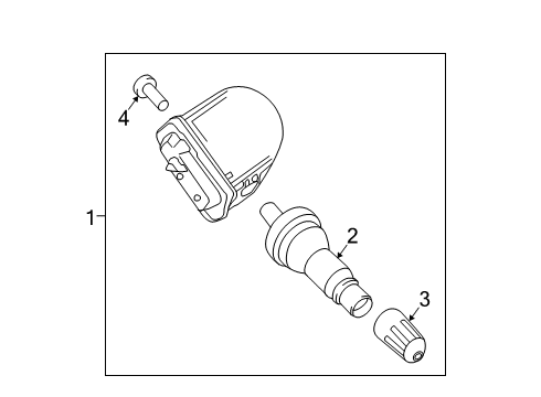 2022 Lincoln Nautilus Tire Pressure Monitoring System (TPMS) Sensor Diagram for F2GZ-1A189-G