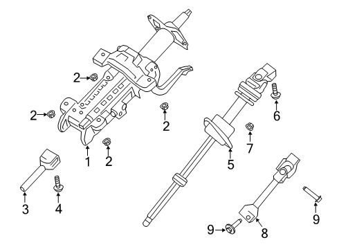 2020 Ford Ranger Shaft Assembly Diagram for KB3Z-3B676-B