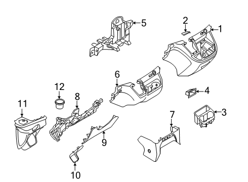 2022 Ford Transit Cup Holder Diagram for MK4Z-6113562-BC
