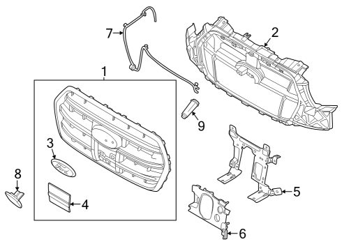 2022 Ford E-Transit Windshield Washer Hose Diagram for KK3Z-17A605-B