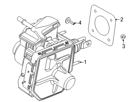 2021 Ford Explorer Brake Booster Assembly Diagram for L1MZ-2005-F