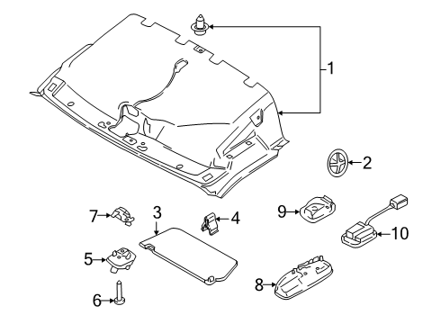 2025 Ford Transit 150 Interior Trim - Roof Diagram 6