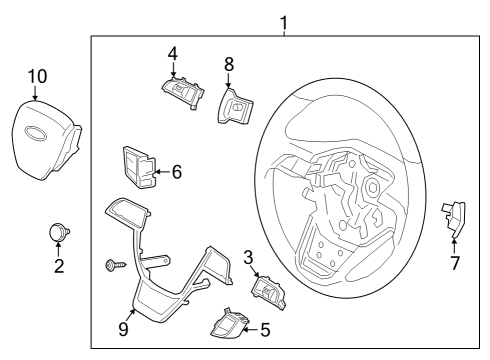 2023 Lincoln Navigator Steering Wheel Assembly Diagram for NL7Z-3600-JB