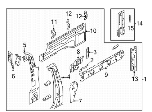 2025 Ford Maverick Panel Diagram for NZ6Z-6027790-D