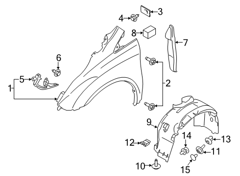 2021 Ford Transit Connect Guard Diagram for KT1Z-16102-C