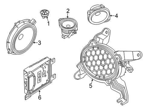 2023 Ford Maverick Amplifier Kit Diagram for NZ6Z-18B849-A