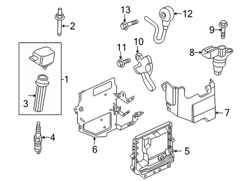2025 Ford Bronco Sport Engine Control Module - EEC Diagram for M1PZ-12A650-EA