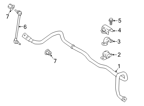 2021 Ford EcoSport Stabilizer Bar Diagram for CN1Z-5482-E