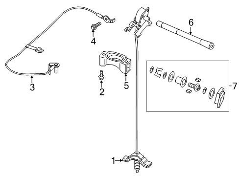 2022 Ford F-350 Super Duty Spare Wheel Mounting Diagram for MC3Z-1A131-A