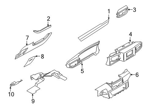 2025 Ford Police Interceptor Utility BEZEL ASY - VENT AIR LOUVRE Diagram for LB5Z-19893-AF