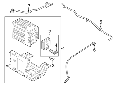 2022 Ford E-350/E-350 Super Duty Fuel Vapour Store Cannister Diagram for LC2Z-9D653-A