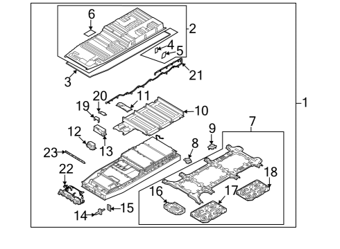 2023 Ford F-150 Lightning Decal Diagram for KU5Z-5400014-A