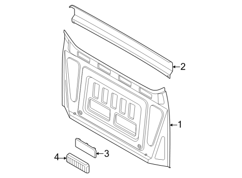 2023 Ford E-Transit PANEL ASY - BACK Diagram for BK3Z-1540300-E