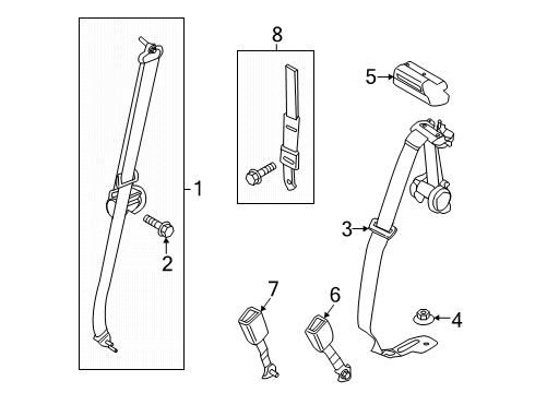 2025 Ford F-150 Seat Belt Diagram 7