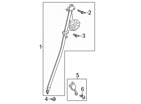 2025 Lincoln Navigator Seat Belt Assembly Diagram for RL7Z-4060044-FA