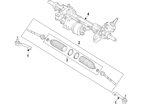 2020 Ford Explorer Rack And Pinion Steering Gear Diagram for P1MZ-3504-Q