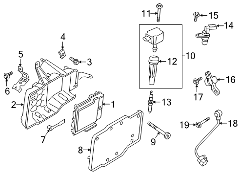 2020 Ford Transit Connect Camshaft Position Sensor Diagram for 6M8Z-6B288-D
