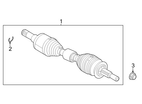 2022 Ford F-150 Lightning Rear Axle Shaft Assembly Diagram for NL3Z-4K139-A