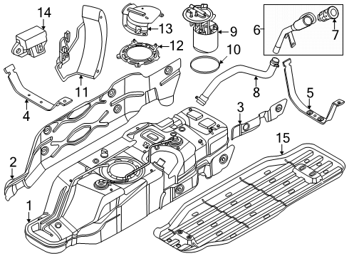 2025 Ford Ranger Sender And Pump Assembly Diagram for MB3Z-9H307-P