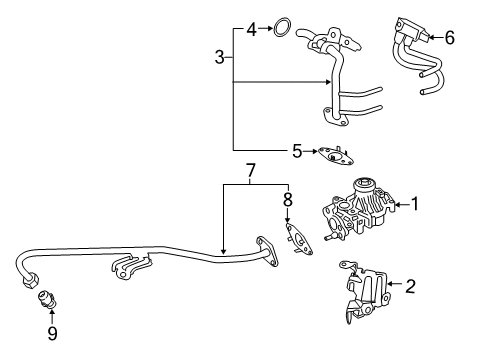 2020 Ford F-150 Exhaust Gas Recirculation Valve Diagram for JL3Z-9J433-C