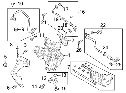 2024 Ford Escape Gasket Diagram for P2GZ-6N652-A