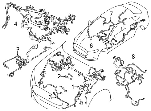 2020 Ford Fusion Wire Assembly Diagram for KS7Z-12A581-A