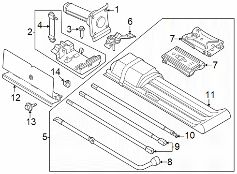 2025 Ford F-350 Super Duty Jack & Components Diagram 5