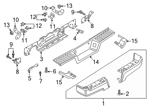 2022 Ford F-350 Super Duty Cover Diagram for HC3Z-17B807-BE