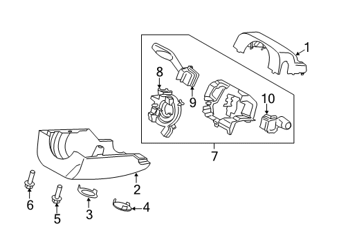 2020 Ford Fusion Steering Column Housing Assembly Diagram for HG9Z-3F791-DB