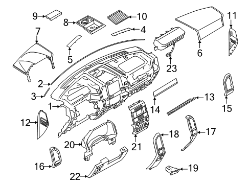 2020 Ford F-150 Panel - Instrument Diagram for FL3Z-15044D70-AF