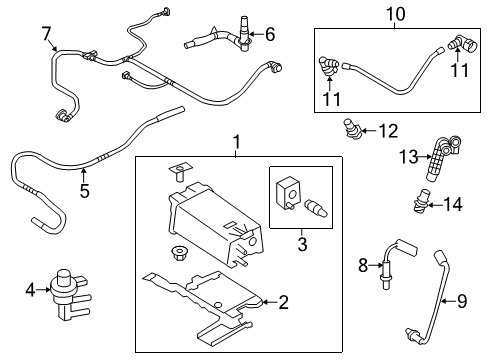 2019 Ford Police Interceptor Sedan Sensor Assembly Diagram for AA5Z-9F479-E