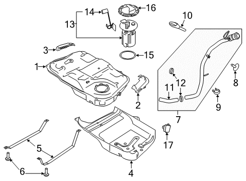 2020 Ford Fusion Sender And Pump Assembly Diagram for EG9Z-9H307-D
