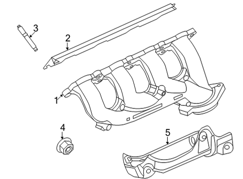 2021 Ford E-350/E-350 Super Duty MANIFOLD ASY - EXHAUST Diagram for LC2Z-9430-E