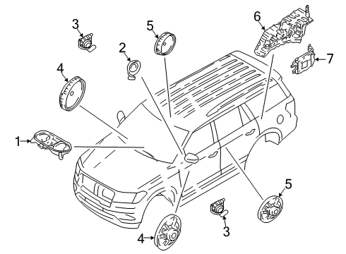 2024 Lincoln Navigator Amplifier Kit Diagram for NL7Z-18B849-A