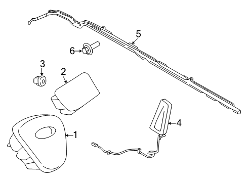 2024 Ford Transit Air Bag Module Diagram for LK4Z-14611D10-A